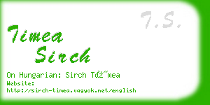 timea sirch business card